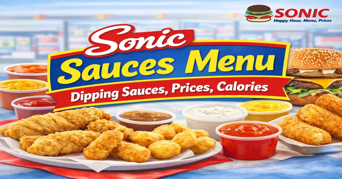 Sonic Sauces Menu